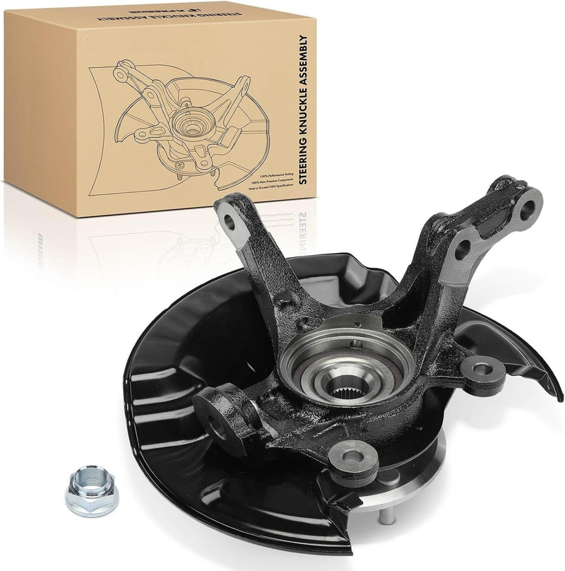 Front Left Steering Knuckle with Wheel Bearing, Hub and Dust Shield for Honda CR-V 2015-2016 AWD, Driver Side