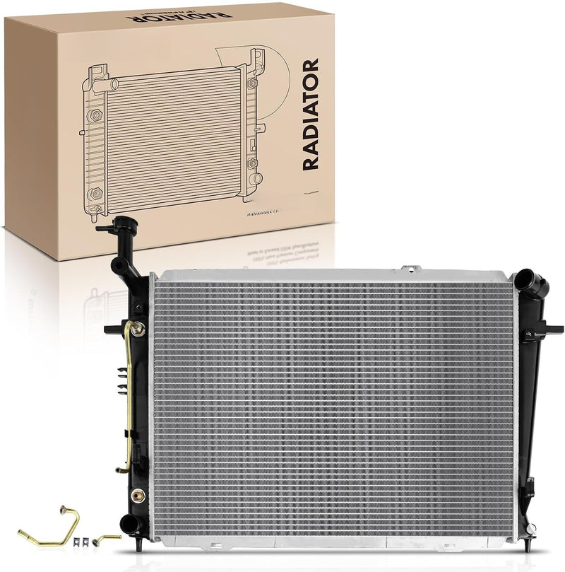 Engine Coolant Radiator with Transmission Oil Cooler for Hyundai Tucson 2005-2009, 2.7L V6, Automatic Transmission