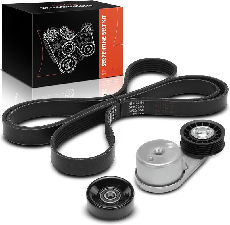 Serpentine Belt Drive Kit for Ford Explorer 2002-2003, Mercury Mountaineer 2004-2005, 4.0L
