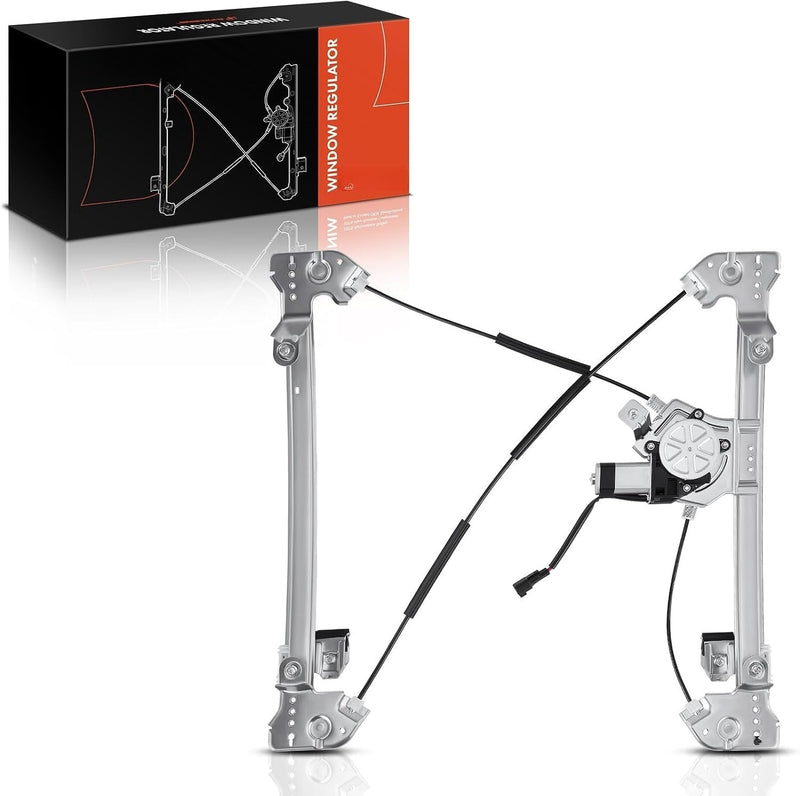 Front Left Driver Side Power Window Regulator With 2-Pin Motor for Ford F-150 2004-2008 Extended Cab, 50-Inch Doors Only