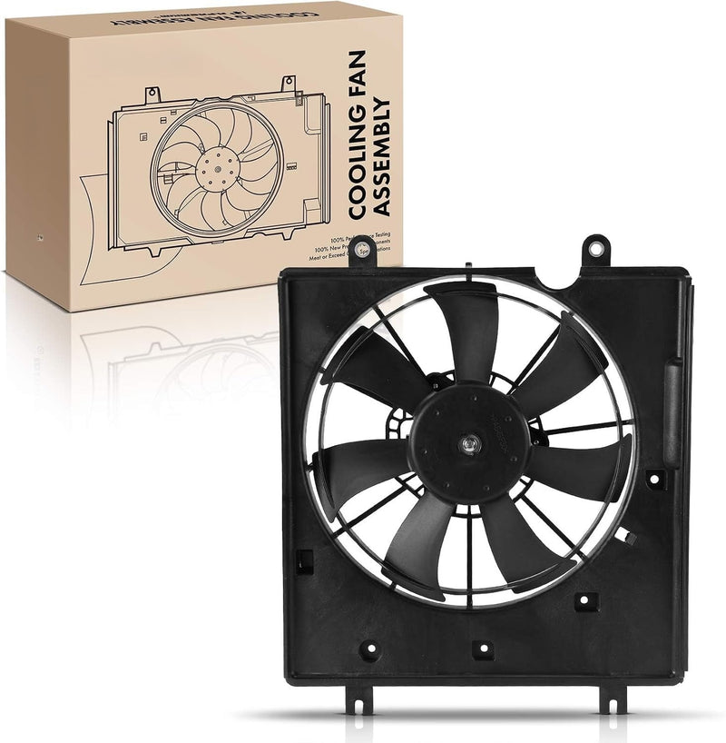 Left Driver Side Radiator Cooling Fan Assembly with Shroud for Honda Civic 2022-2025, Acura Integra 2023-2025, 2-Pin
