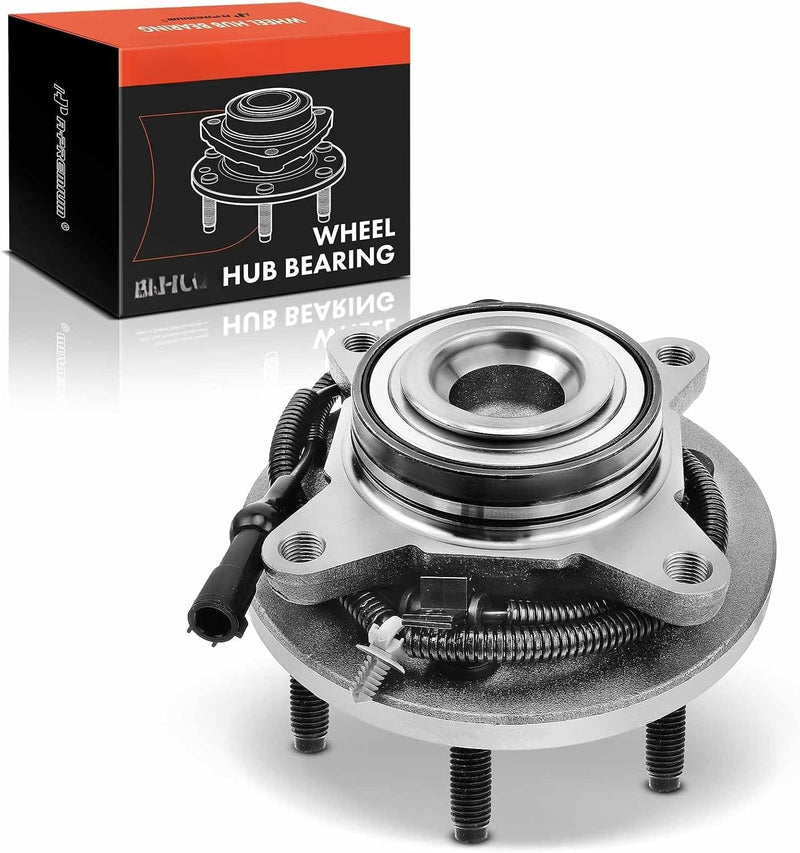 Front Wheel Bearing and Hub Assembly with ABS, 6-Lug, for Ford Expedition 2007-2010, Lincoln Navigator 2007-2010, RWD Only