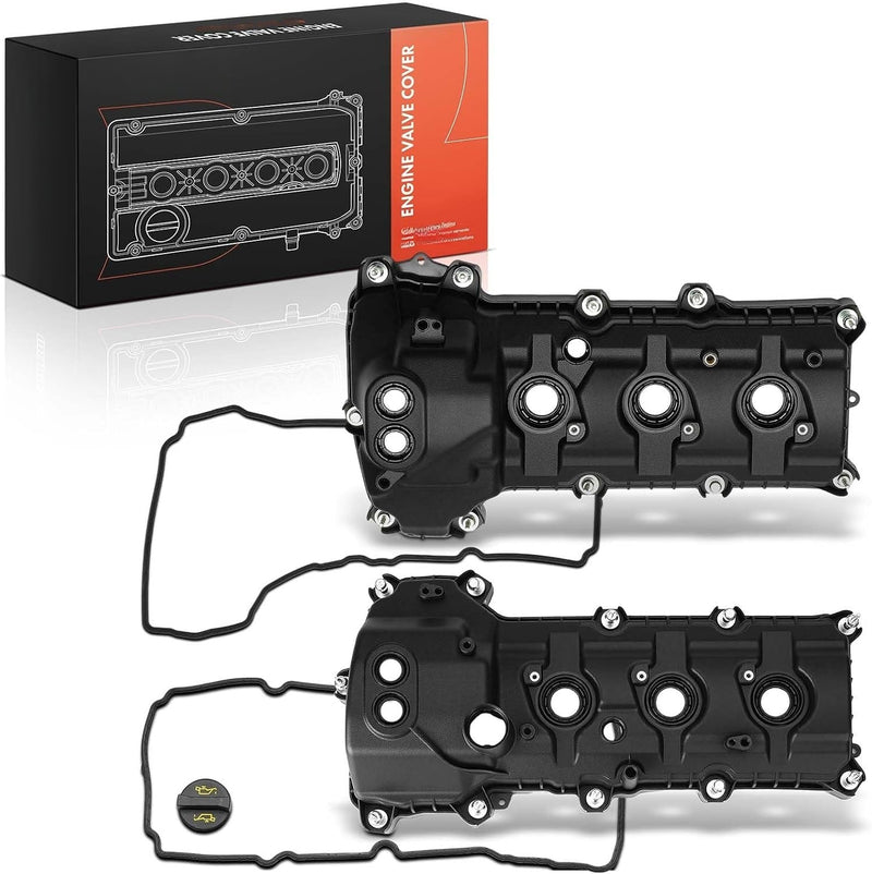 Left and Right Engine Valve Cover Kit for Ford Explorer 2011-2019 3.5L V6, Without EcoBoost