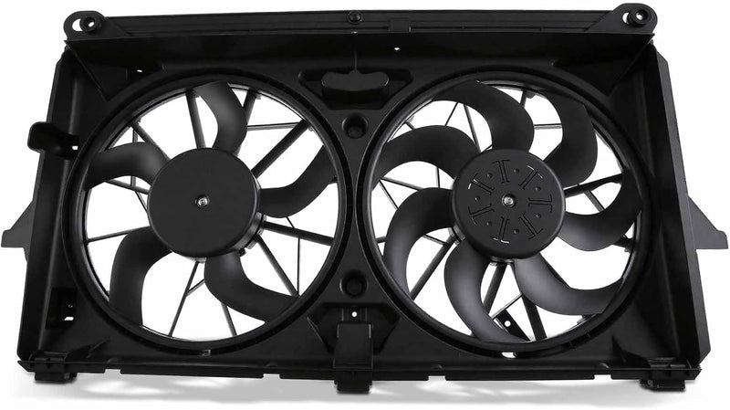 Dual Radiator Cooling Fan Assembly with Shroud for Chevrolet Silverado 1500 2007-2013, Tahoe 2007-2014