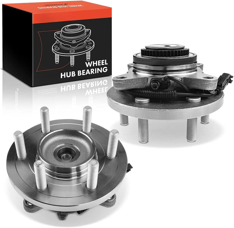 Front Wheel Bearing and Hub Assembly Pair with ABS Sensor, 6-Lug, for Ford Expedition 2015-2017, Lincoln Navigator 2015-2017