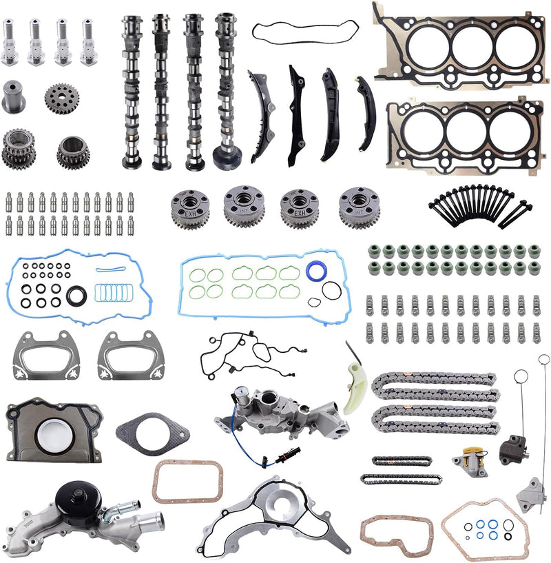 Engine Rebuild Kit with Timing Chain, Water Pump, Oil Pump, Camshafts for Chrysler 300 2011-2015, Dodge Charger 2011-2015