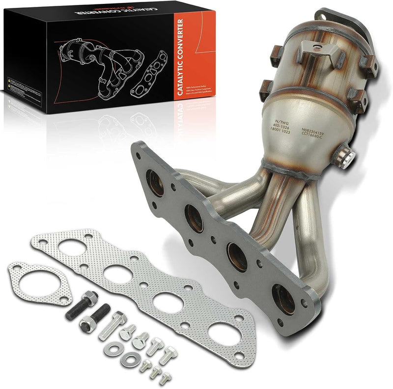 Front Exhaust Manifold Catalytic Converter for Hyundai Accent 2012-2017, Veloster 2012-2017, Kia Rio 2012-2016