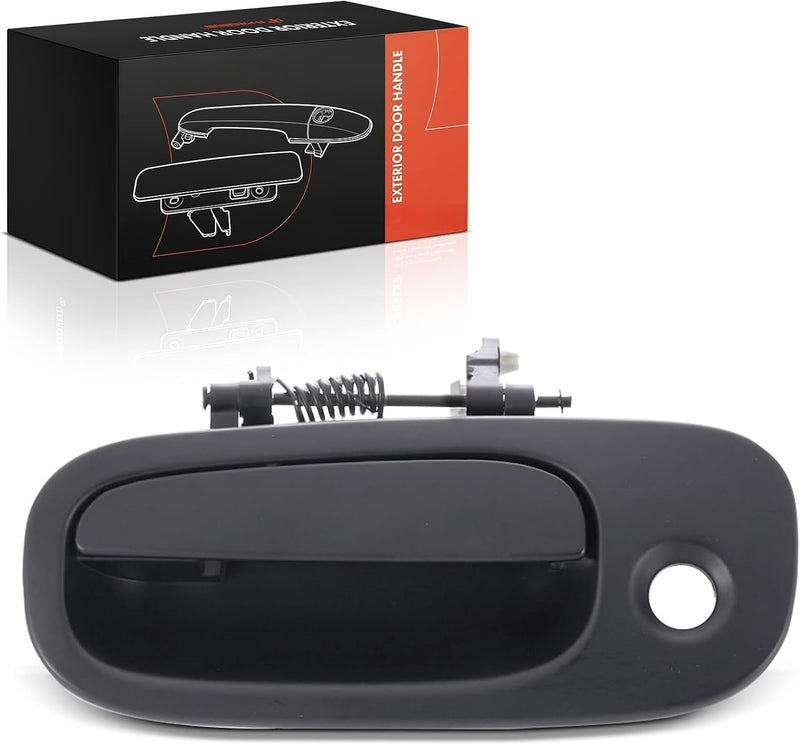 Front Left Driver Side Exterior Door Handle for Dodge Charger 2006-2010, Challenger 2008-2010, Smooth Black, Keyhole