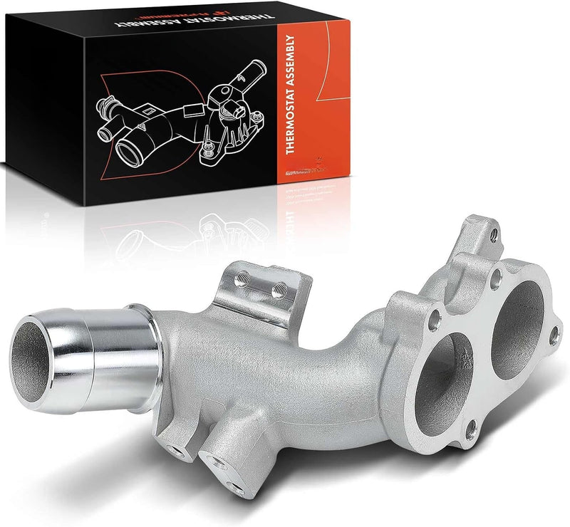 Aluminum Thermostat Housing for Chevrolet Silverado 2500 HD 2011-2016, 3500 HD 2011-2016, GMC Sierra 2500 HD 2011-2016