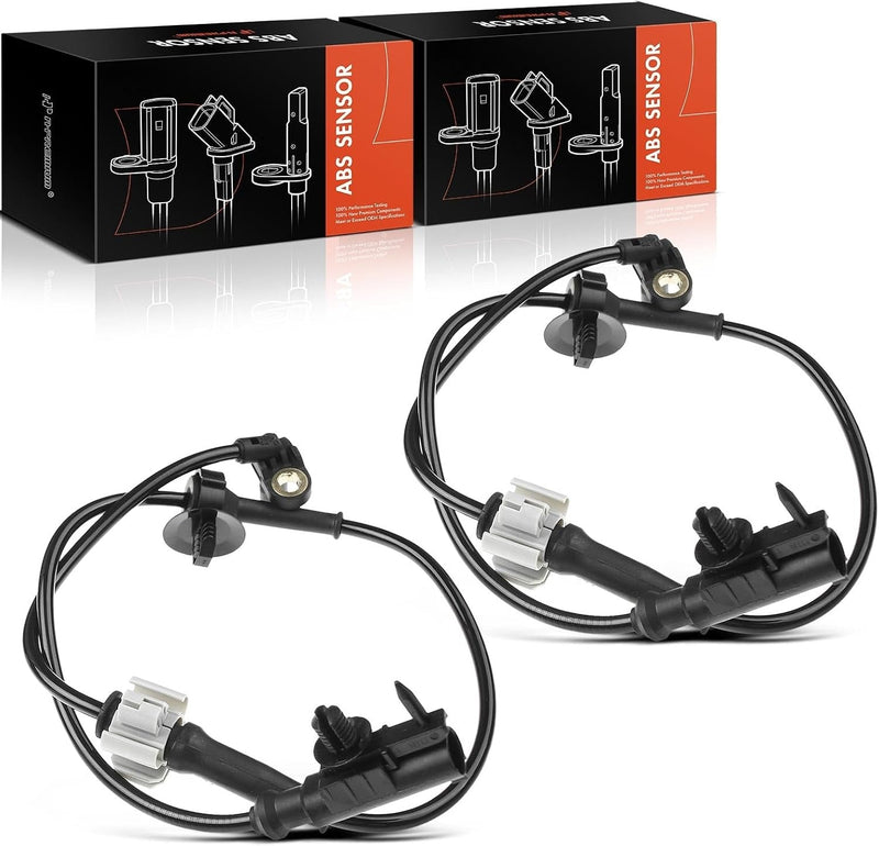Front ABS Wheel Speed Sensor Pair for Chevrolet Silverado 1500 2007-2013, Tahoe 2007-2014, GMC Sierra 1500 2007-2013
