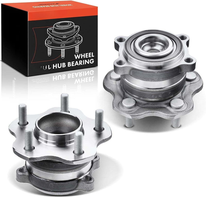 Rear Wheel Bearing and Hub Assembly Pair, 5-Lug, for FWD Nissan Altima 2007-2018, Maxima 2016-2019, Murano 2015-2023