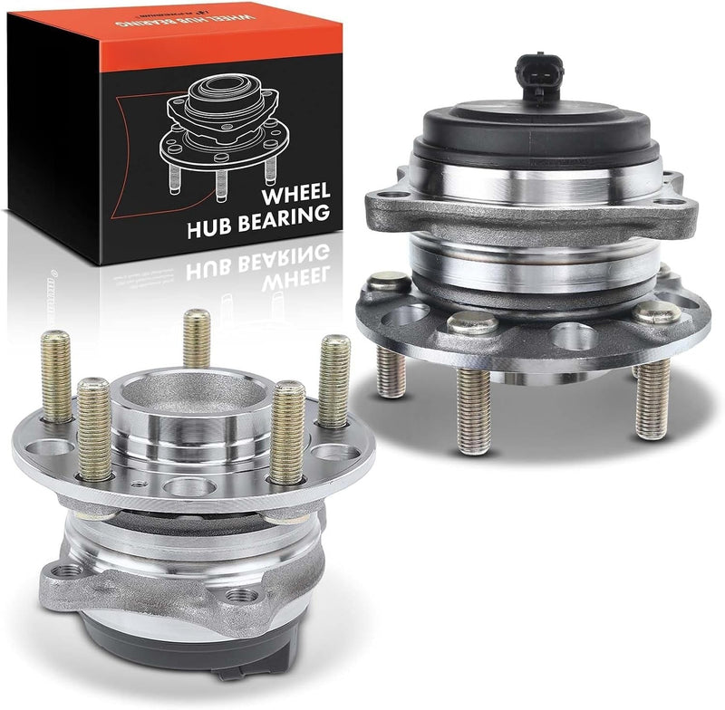 Rear Wheel Bearing and Hub Assembly Pair with ABS Sensor, 5-Lug, for Kia Sorento 2016-2020 FWD