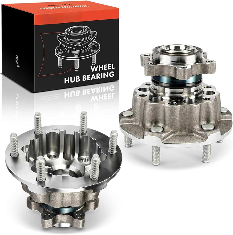 Front Wheel Bearing and Hub Assembly Pair, 6-Lug, for Ford Transit-150, Transit-250, Transit-350 2020-2023 AWD