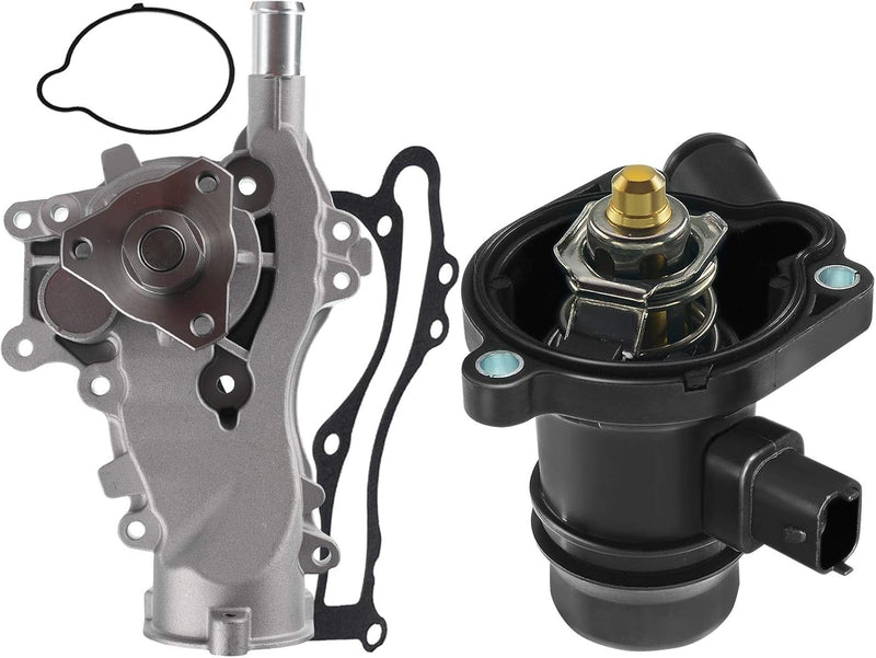 Water Pump and Thermostat Housing Assembly for Buick Encore 2013-2016, Chevrolet Cruze 2011-2014, Sonic 2012-2014, Trax 2013