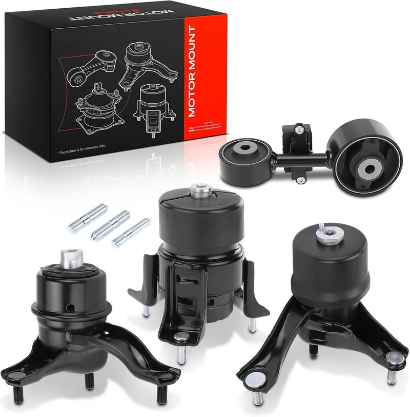 Engine, Transmission and Torque Strut Mount Kit for Toyota Camry 2007-2009, 2.4L, Automatic Transmission, Kit of 4 Mounts