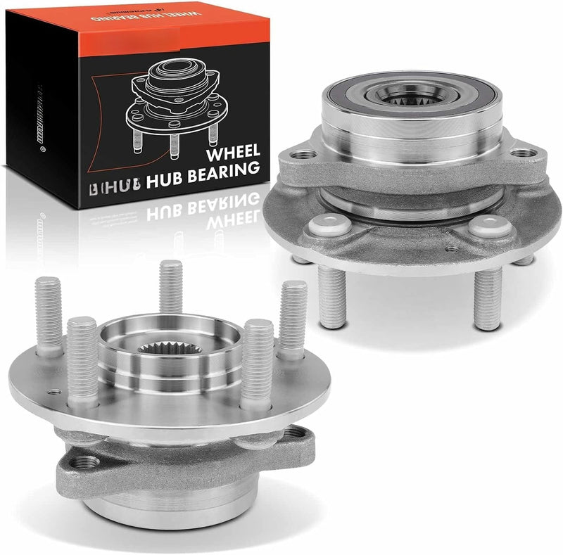 Wheel Bearing and Hub Assembly Pair, 5-Lug, for Hyundai Elantra 2017-2023, Kia Forte 2019-2022, Niro 2017-2022