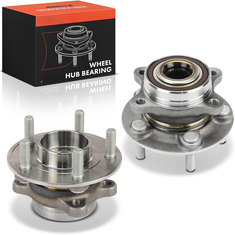 Front Wheel Bearing and Hub Assembly Pair for Ford Fusion 2013-2020 (2017-2019 1.5L, 2.0L or 2.5L Only)