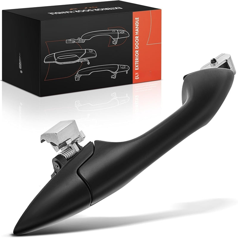 Rear Right Passenger Side Exterior Door Handle for Honda Odyssey 2005-2010, Primed Black, No Keyhole