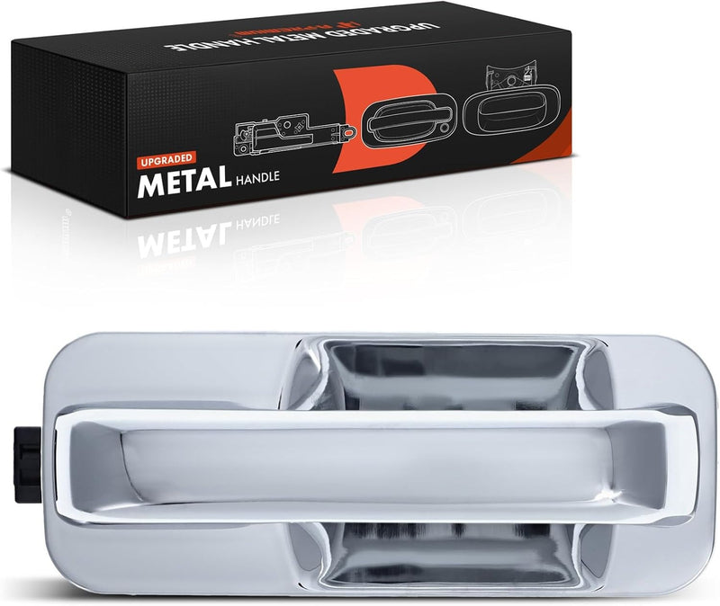 Right Side Exterior Door Handle for Ford F-150 2015-2020, Front Right or Crew Cab Rear Right, Chrome Metal