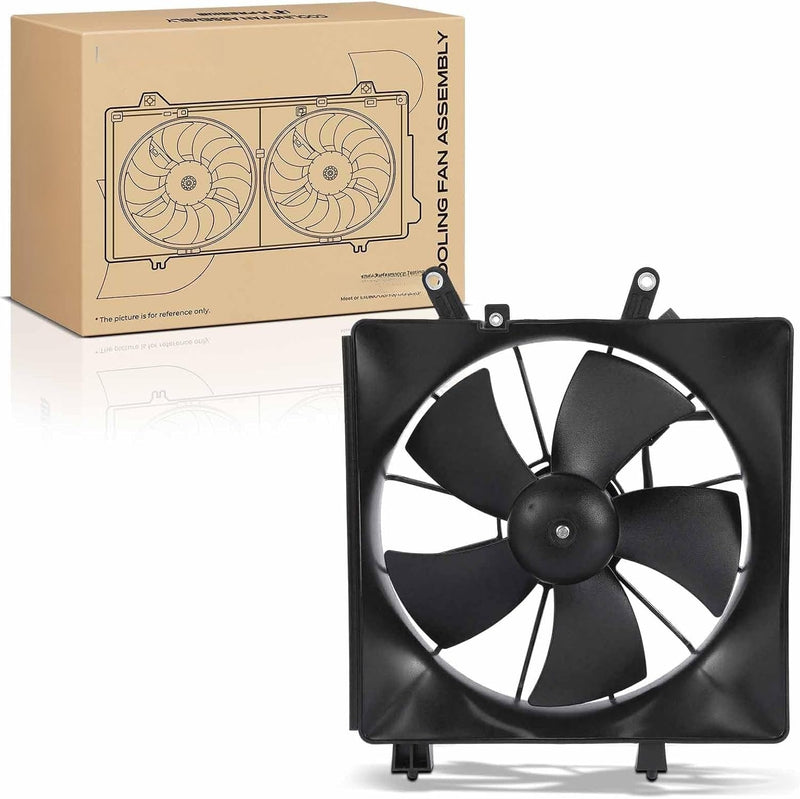 Radiator Cooling Fan Assembly with Shroud for Honda Civic 2001-2005 1.7L L4, 5-Blade