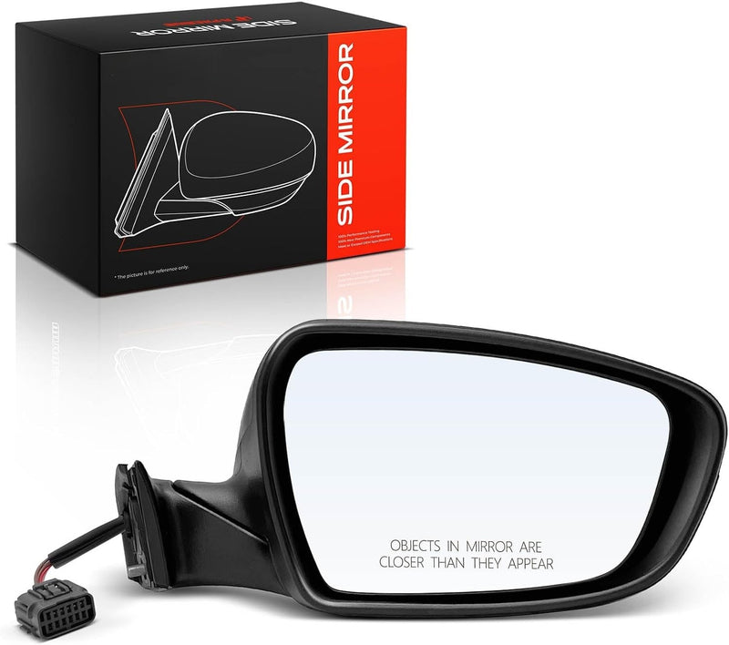 Front Right Passenger Side Heated Power Door Mirror for Kia Forte 2017-2018 Sedan, Convex Glass