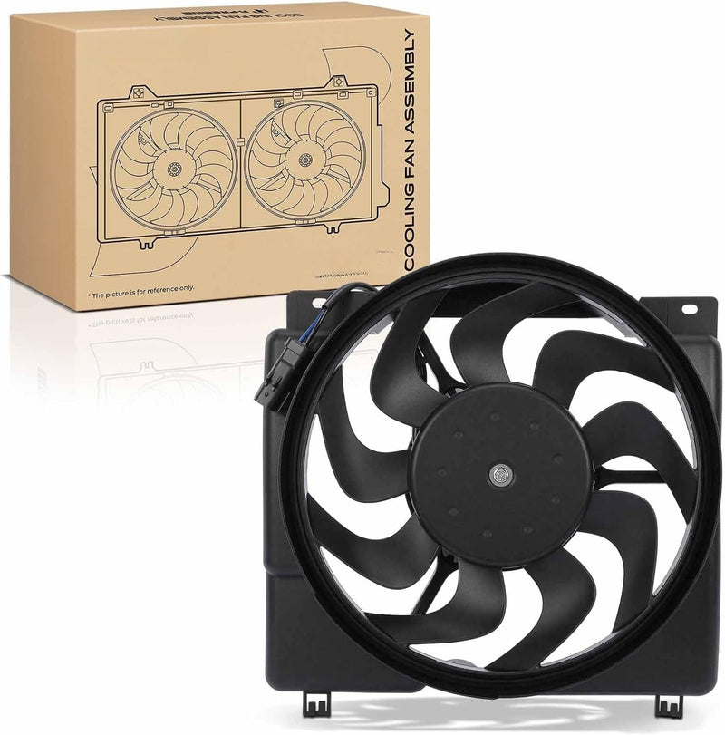 Radiator Cooling Fan Assembly with Motor and Shroud for Jeep Cherokee 1987-2001, Comanche 1987-1992, Wagoneer 1987-1990