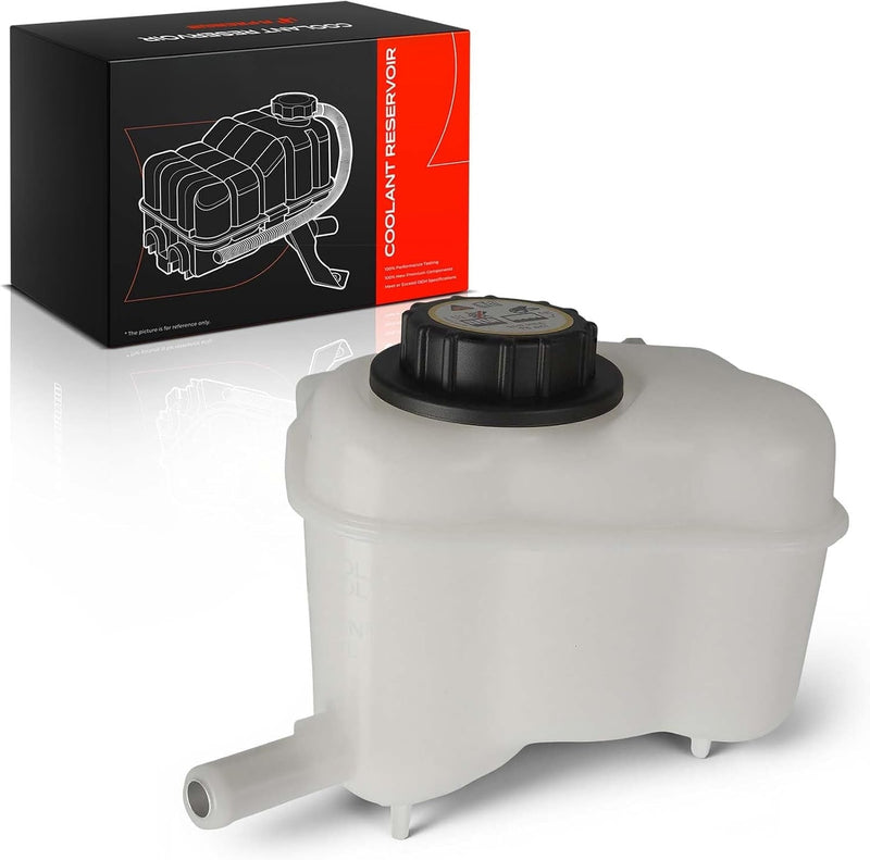 Front Pressurized Coolant Expansion Reservoir With Cap and Sensor for Saturn SC1 1993-2002, SC2 1993-2002, SL 1992-2002, 1.9L