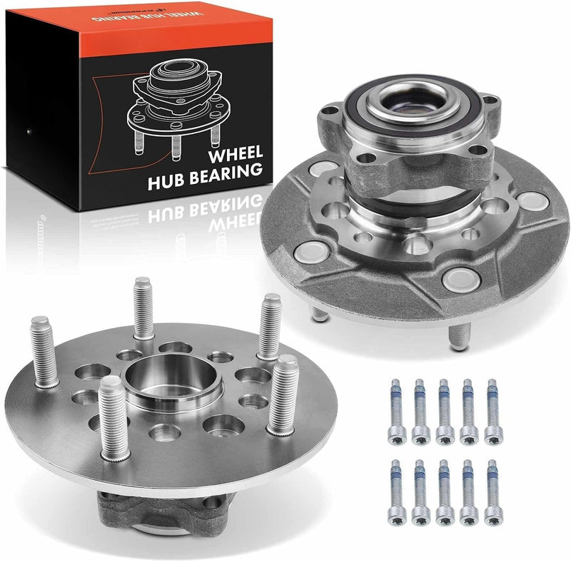 Front Wheel Bearing and Hub Assembly Pair, 5-Lug, for Ford Transit-150, Transit-250, Transit-350 2015-2019, Single Rear Wheel