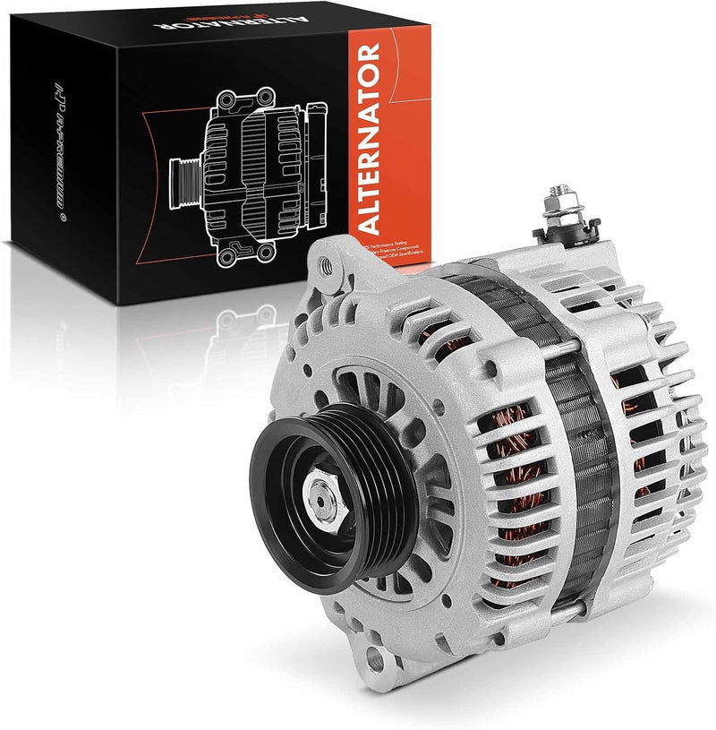 Alternator for Nissan Altima 2002-2006, V6 3.5L, 12V 110A, 6-Groove Pulley