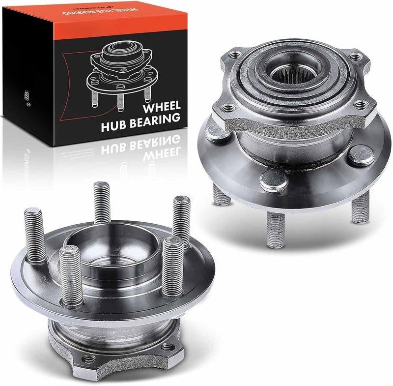 Rear Wheel Bearing and Hub Assembly Pair, 5-Lug, for Chrysler 300 2005-2009, Dodge Charger 2006-2009, Magnum 2005-2008