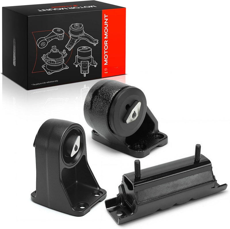 Front Engine and Rear Transmission Mount Set of 3 for Dodge Ram 2500, Ram 3500 1998-2002 L6 5.9L