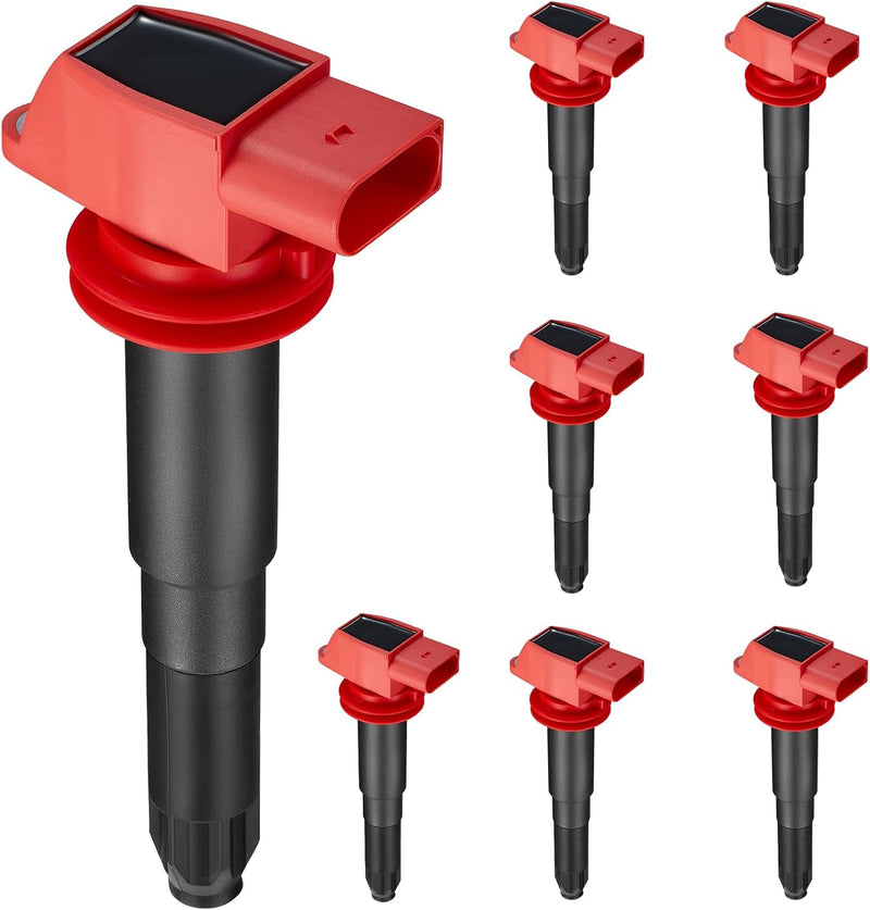 Ignition Coils for Porsche 3.6L V6 and 4.8L V8, Set of 8, Replaces 94860210402
