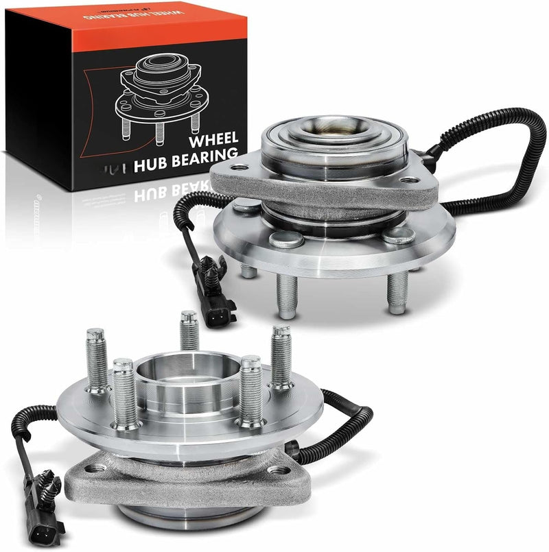 Front Wheel Bearing and Hub Assembly Pair with ABS, 5-Lug, for Jeep Liberty 2008-2012, Dodge Nitro 2007-2011