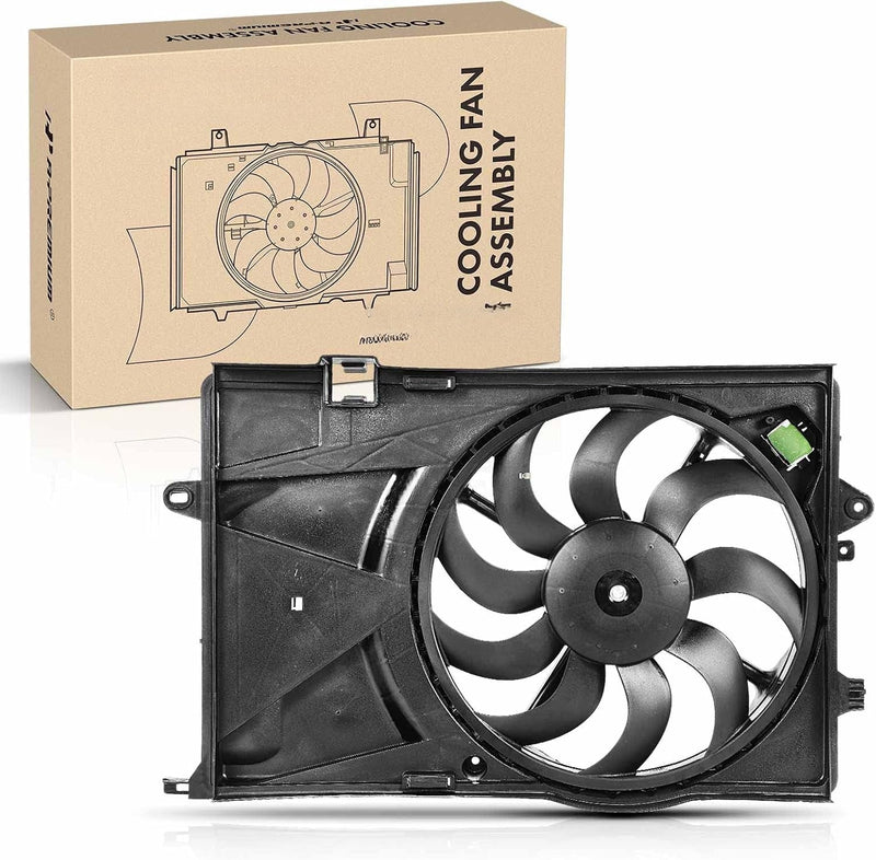 Radiator Cooling Fan Assembly with Shroud for Chevrolet Sonic 2012-2019, 1.4L L4, Manual Transmission