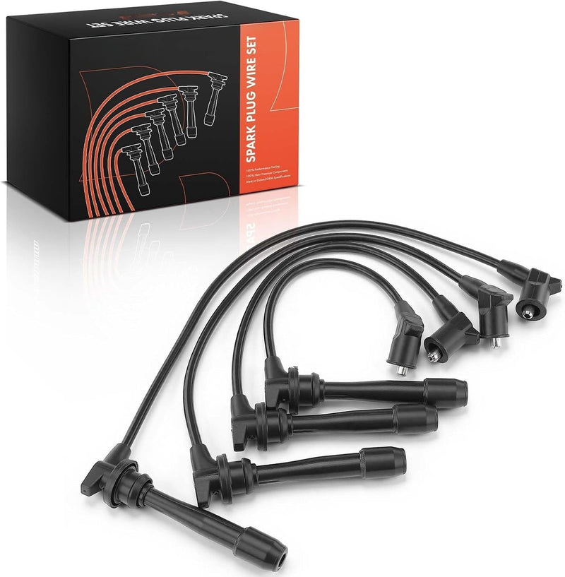 Spark Plug Wire Set for Hyundai Accent 1997 1.5L DOHC, 2001-2005 1.6L DOHC, Set of 4