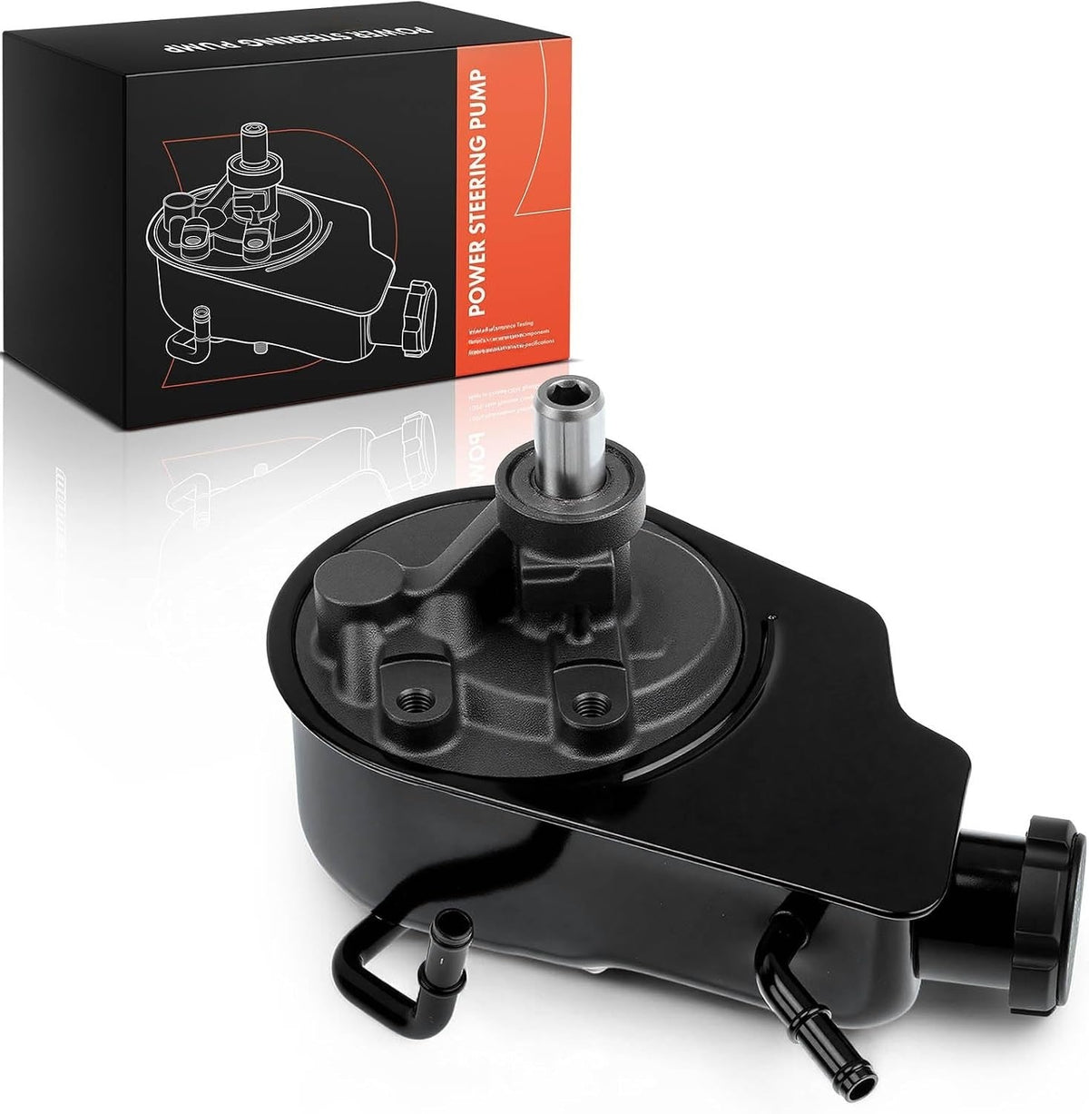 Power Steering Pump with Reservoir for Chevrolet Tahoe 2004-2006, Suburban 1500 2004-2006, GMC Yukon 2004-2006, Not 4WD with Y91 or BPH