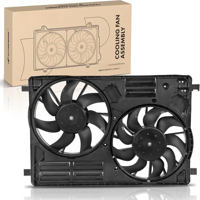 Dual Radiator Cooling Fan Assembly with Shroud for Ford Escape 2017-2019, Lincoln MKC 2015-2018