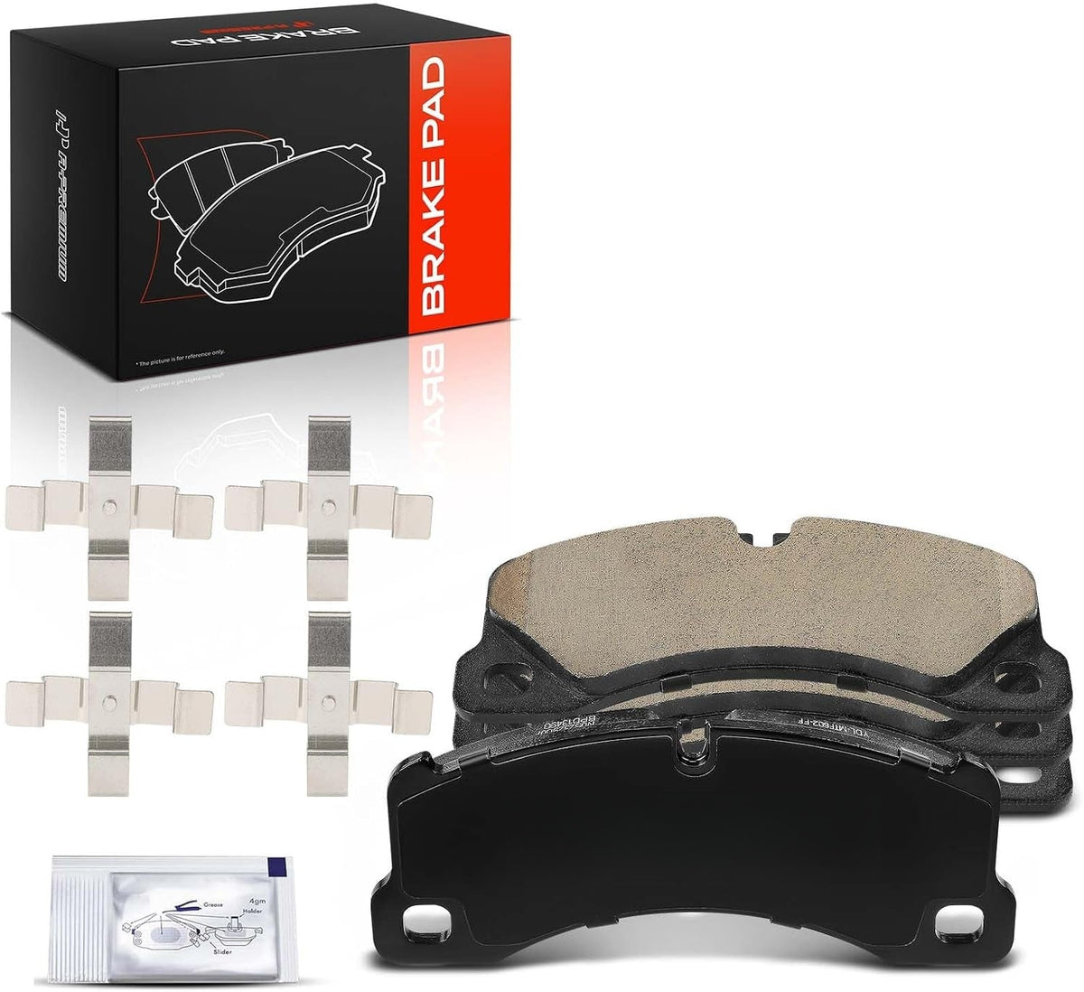 Front Ceramic Brake Pads for Volkswagen Touareg 2011-2017, Porsche Cayenne 2009-2014, Panamera 2011-2016, Macan 2016-2017