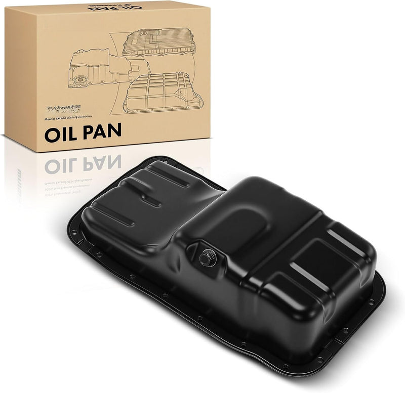 Steel Engine Oil Pan With Drain Plug for Acura Integra 1990-1994 1.7L, 1.8L, Honda Civic 1999-2000 Si 1.6L