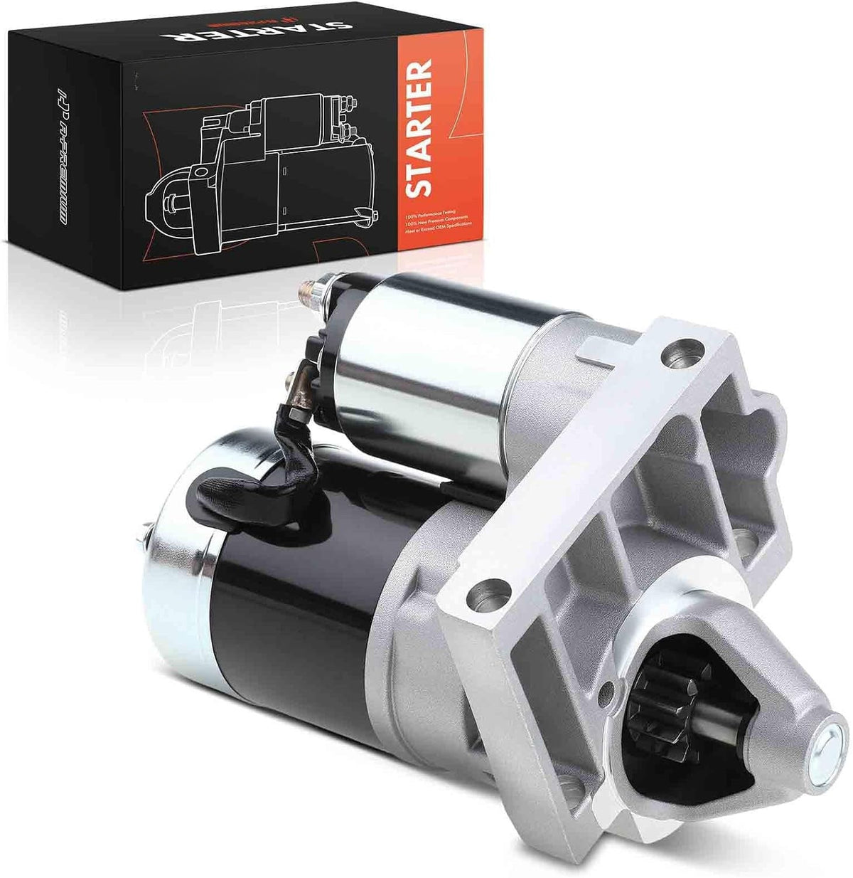Starter Motor for Jeep Wrangler 1997-1998, Cherokee 1994-1998, Dodge Dakota 1996-1998, L4 2.5L, 12V 1.4 kW, 10-Tooth