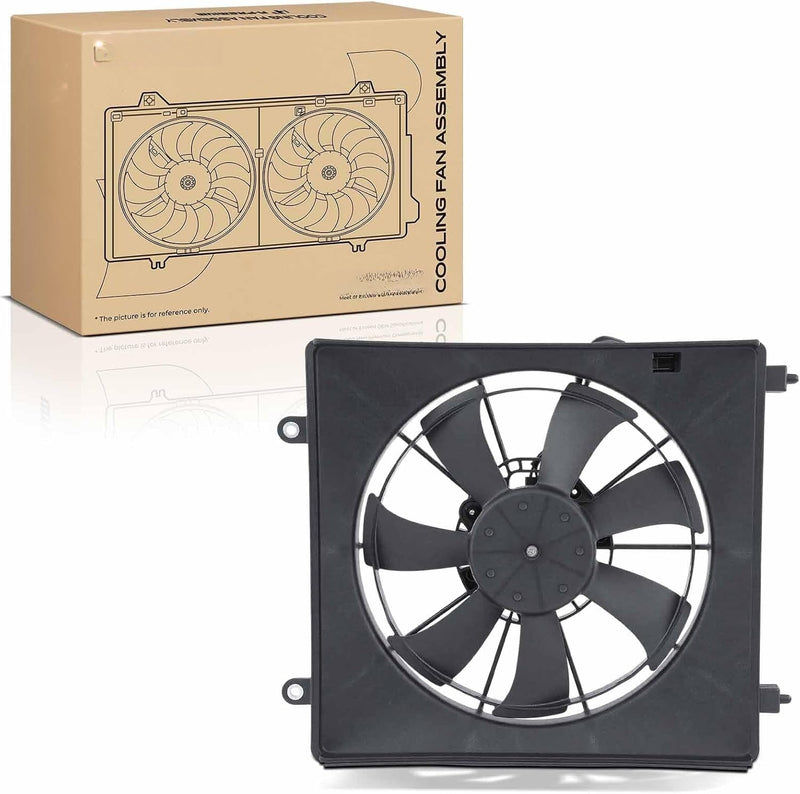 Right A/C Condenser Fan Assembly with Shroud for Honda Accord 2013-2017, Acura TLX 2015-2020, 2.4L