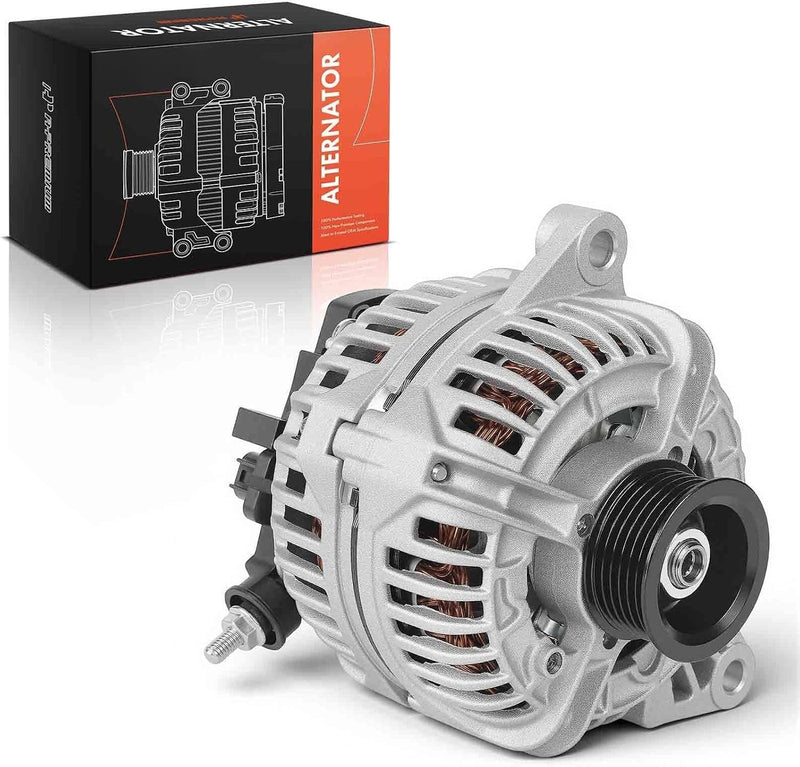 Alternator for Jeep Grand Cherokee 2001-2004 4.0L Inline 6, 12V 132A, 6-Groove Pulley