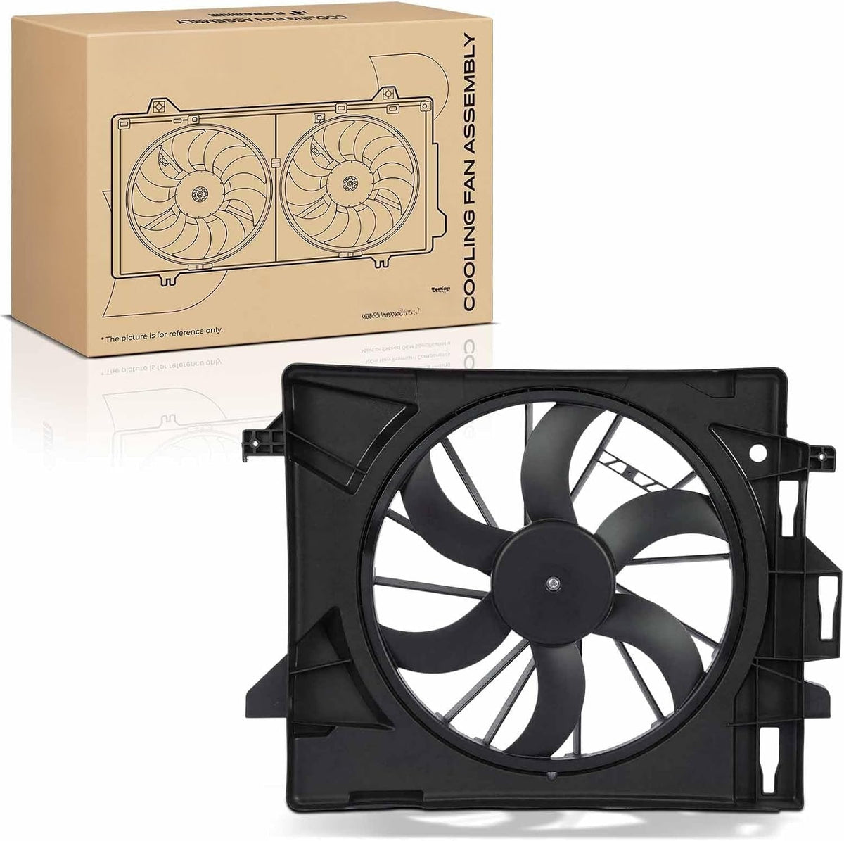 Radiator Cooling Fan Assembly for Dodge Grand Caravan 2008-2020, Chrysler Town &amp; Country 2008-2016, Ram C/V 2012-2015, Volkswagen Routan 2009-2014