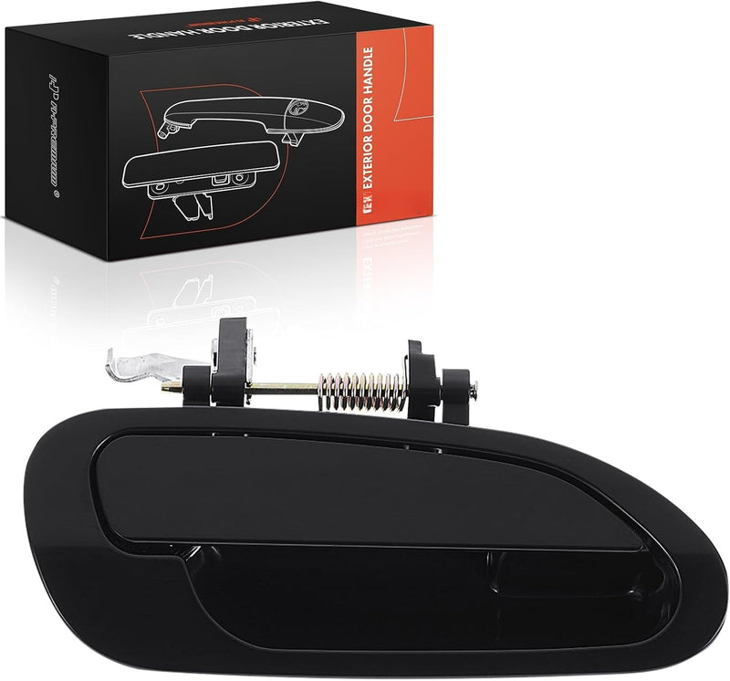 Rear Right Passenger Side Exterior Door Handle for Honda Accord 1998-2002, US Built, Smooth Black, No Keyhole