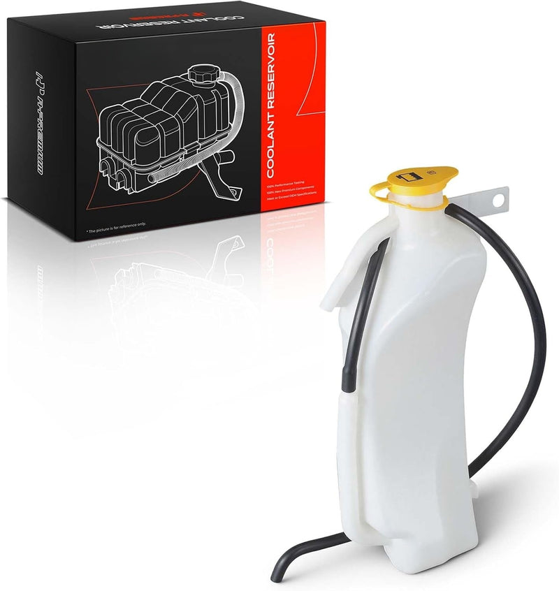 Front Coolant Overflow Reservoir With Cap for Jeep Wrangler 2012-2018 JK, 3.6L