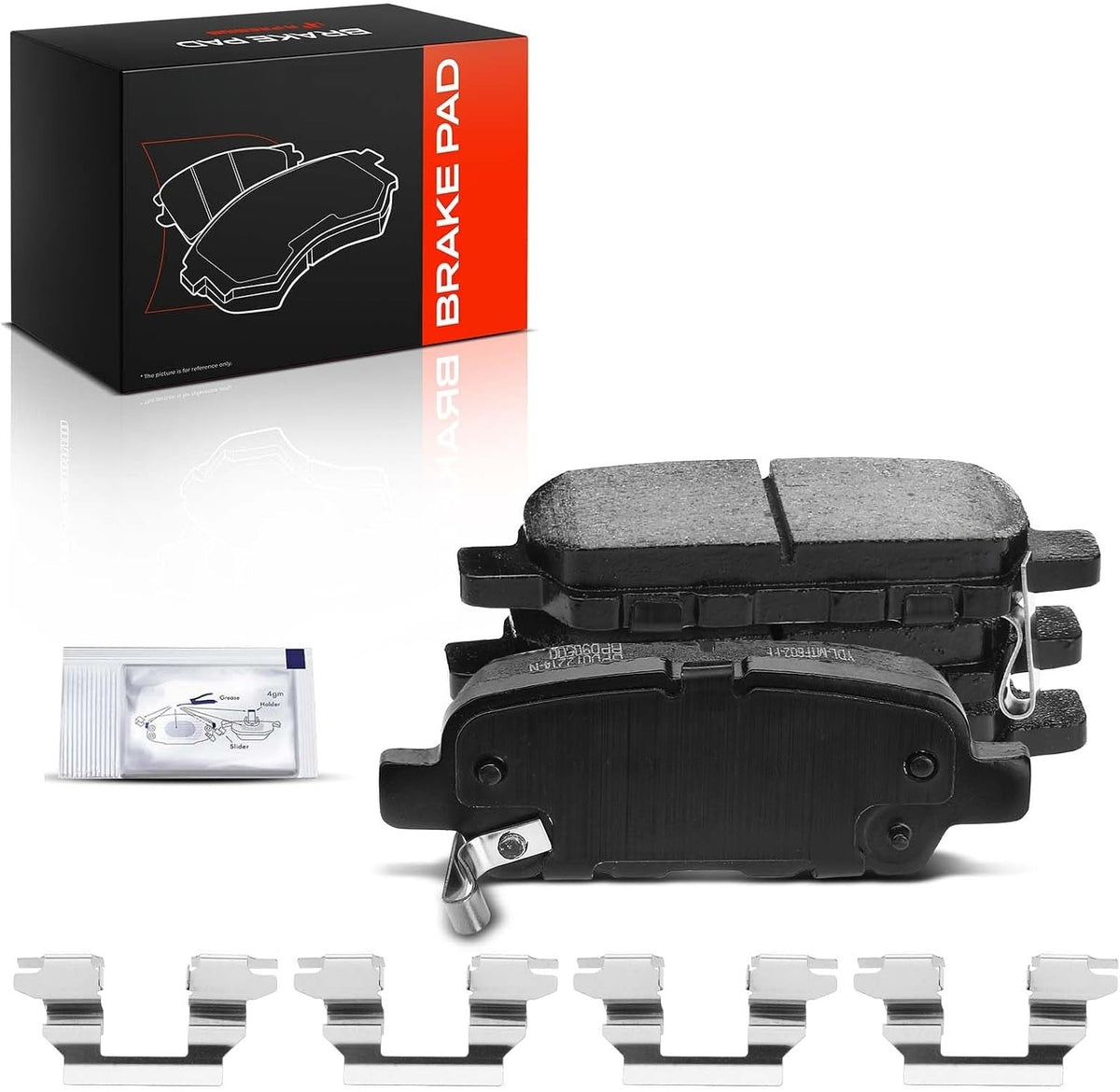 Rear Ceramic Brake Pads with Wear Sensor for Nissan Altima 2002-2020, Maxima 2004-2014, Murano 2009-2021, Rogue 2014-2019, Infiniti G37 2008-2013