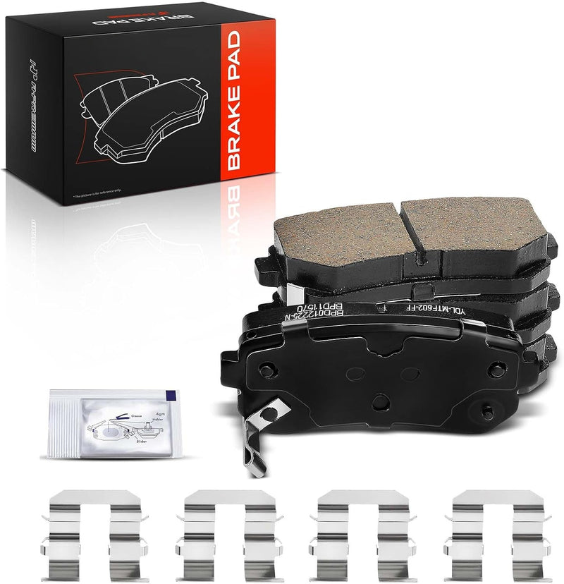 Rear Ceramic Brake Pads for Hyundai Tucson 2010-2015, Kia Sportage 2011-2016, Forte 2010-2013, Rio 2006-2011