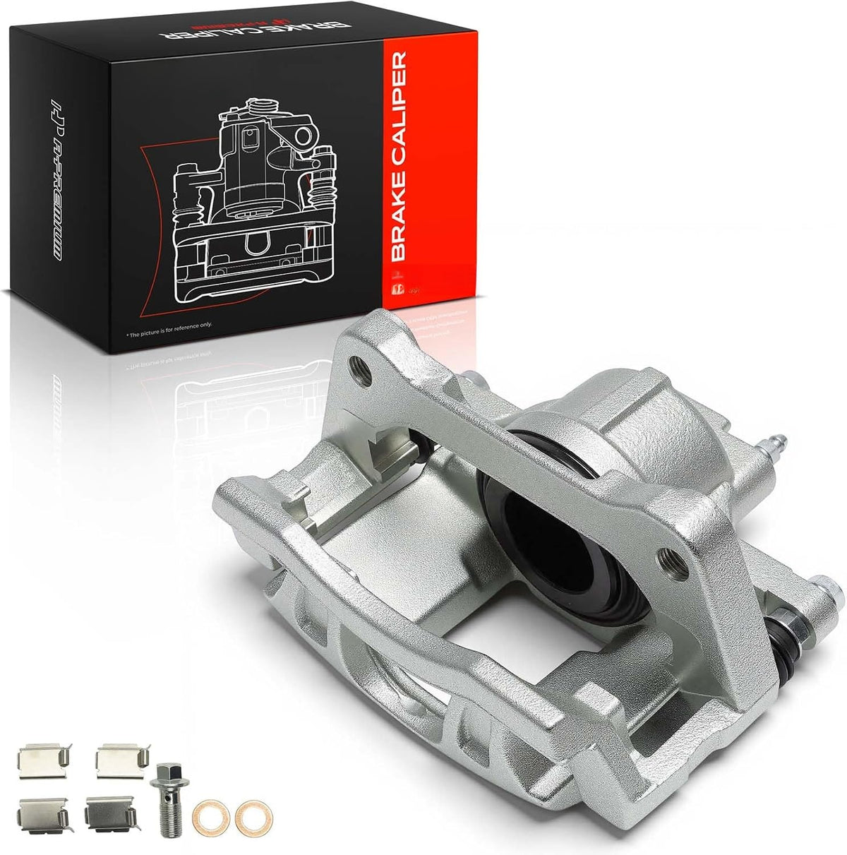 Front Disc Brake Caliper with Bracket for Jeep Wrangler 2007-2012, Liberty 2008-2012, Dodge Grand Caravan 2008-2012, Chrysler Town &amp; Country 2008-2012