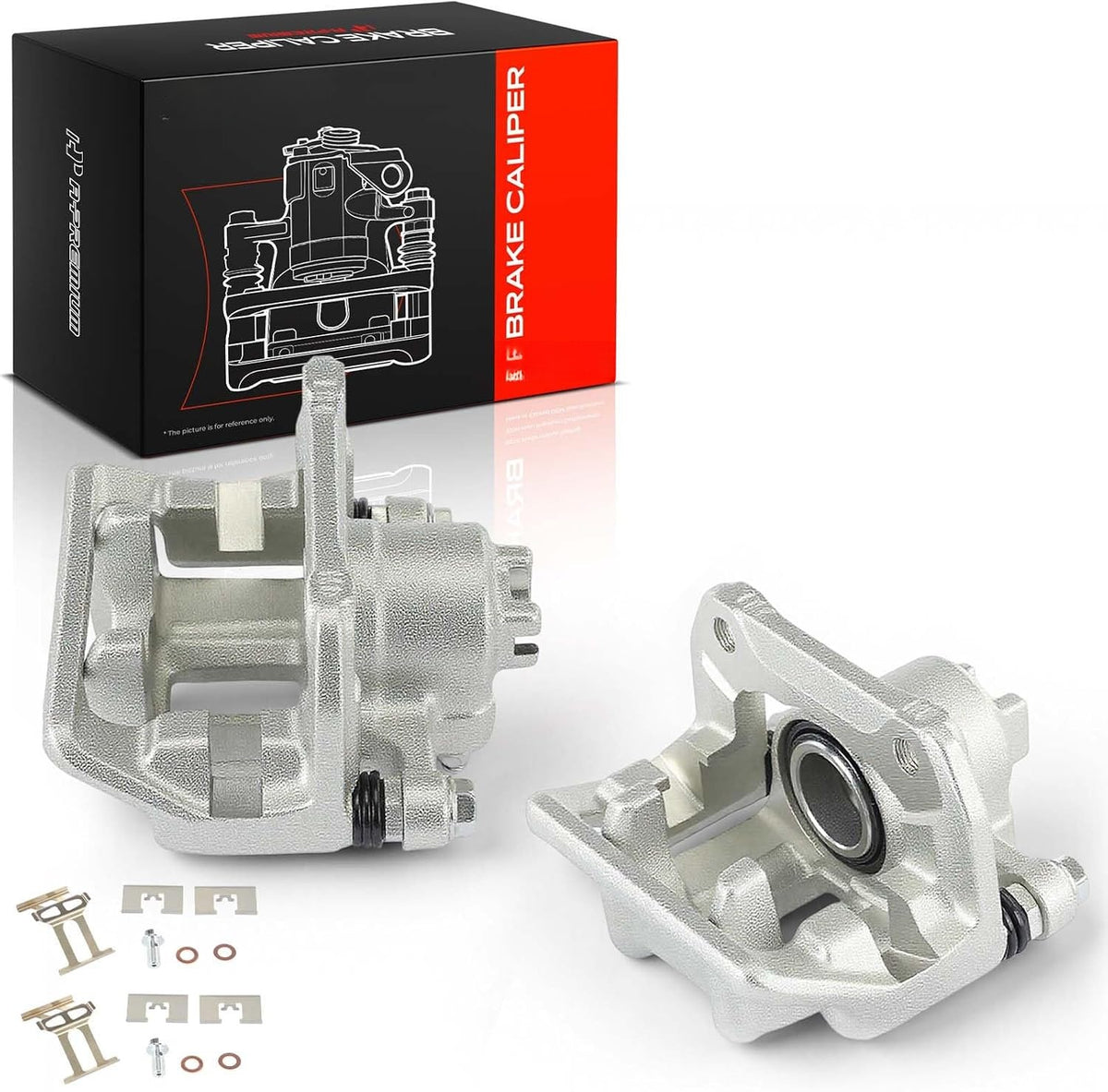 Rear Brake Caliper Pair with Brackets for Honda CR-V 2007-2011, Accord Crosstour 2010-2011, Acura RDX 2007-2012, Left and Right