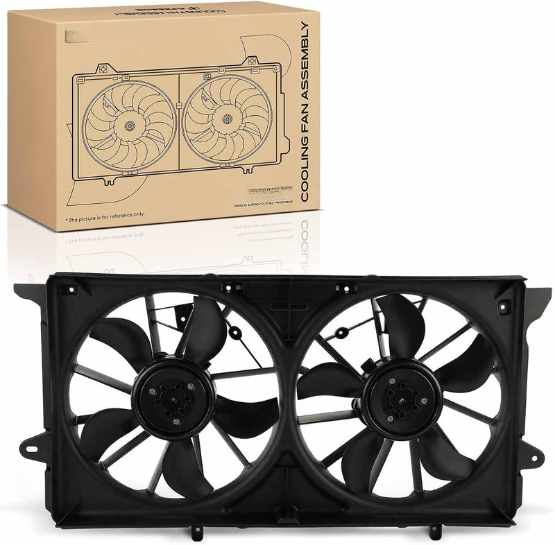 Dual Radiator Cooling Fan Assembly with Brushless Motor and Shroud for Chevrolet Tahoe, Suburban 2015-2020, GMC Yukon